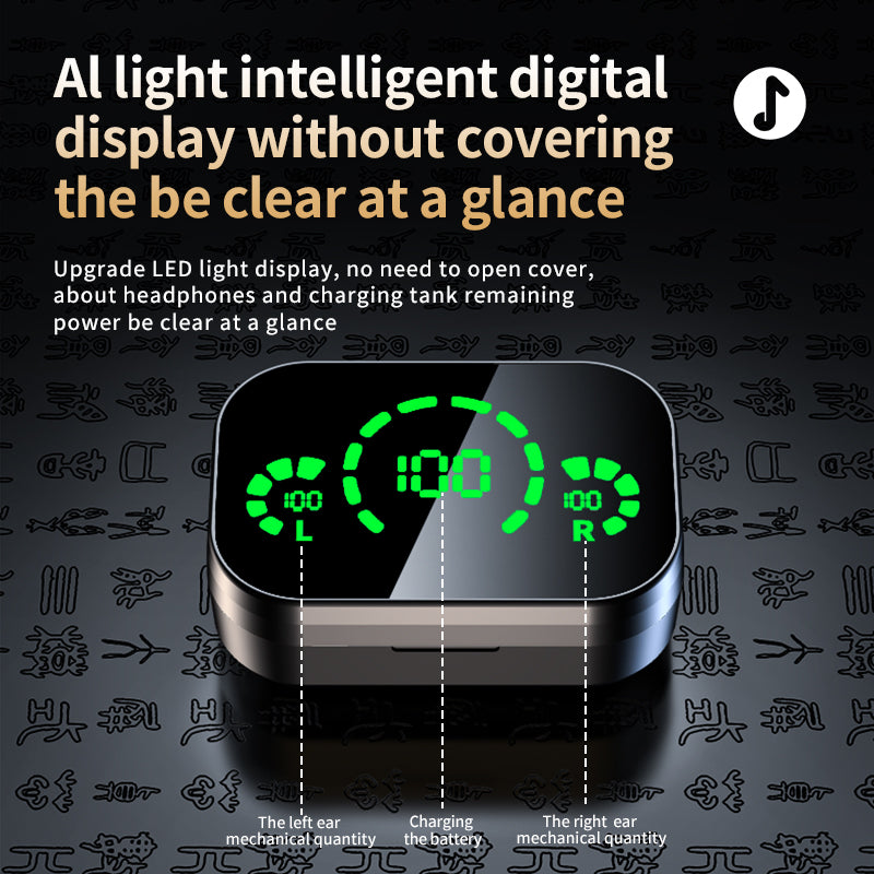 BMMO AirGlow TWS Earbuds — Smart Display & Breathing Light