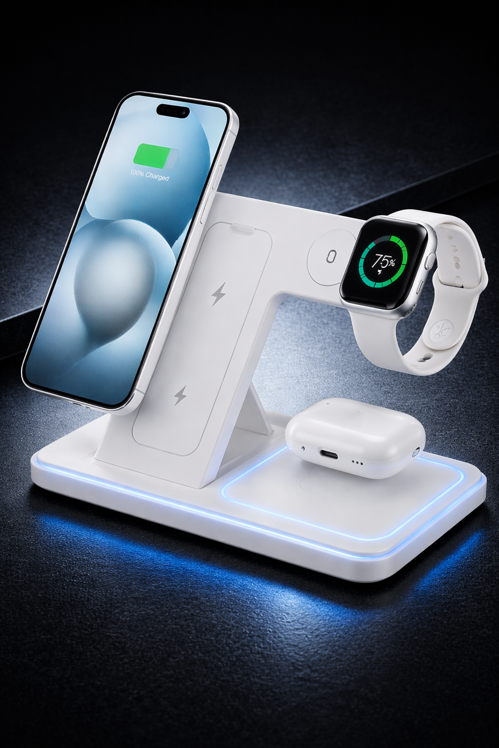 BMMO TriCharge 15W Foldable Wireless Charging Station