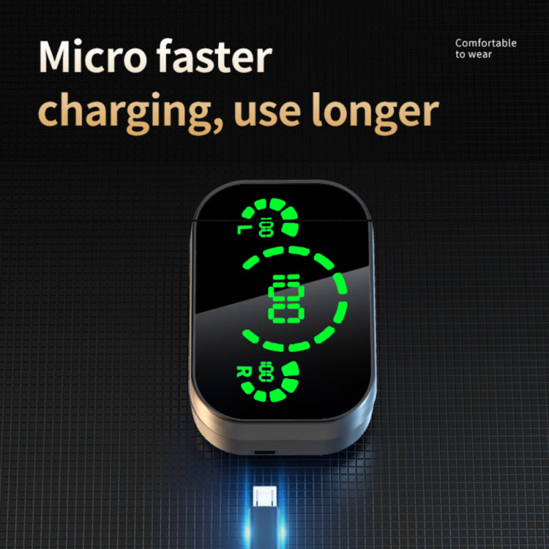 BMMO AirGlow TWS Earbuds — Smart Display & Breathing Light