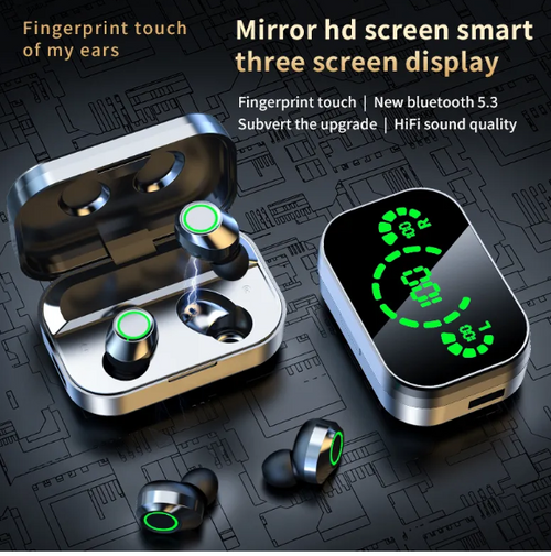 BMMO AirGlow TWS Earbuds — Smart Display & Breathing Light